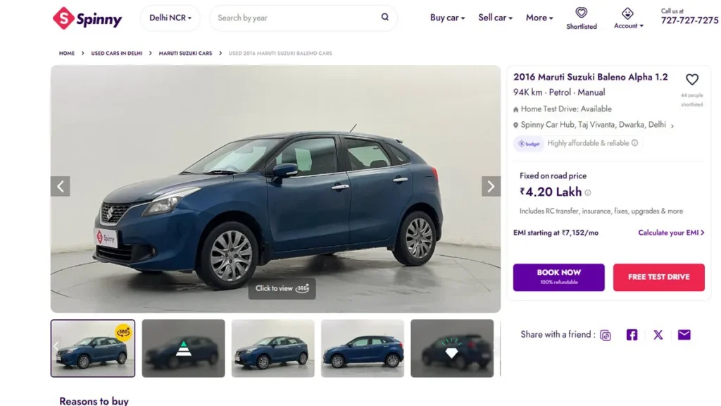 ₹9.42 लाख वाली Maruti Baleno अब सिर्फ ₹4.20 लाख में – जानिए कहां मिल रही ये बेस्ट डील!