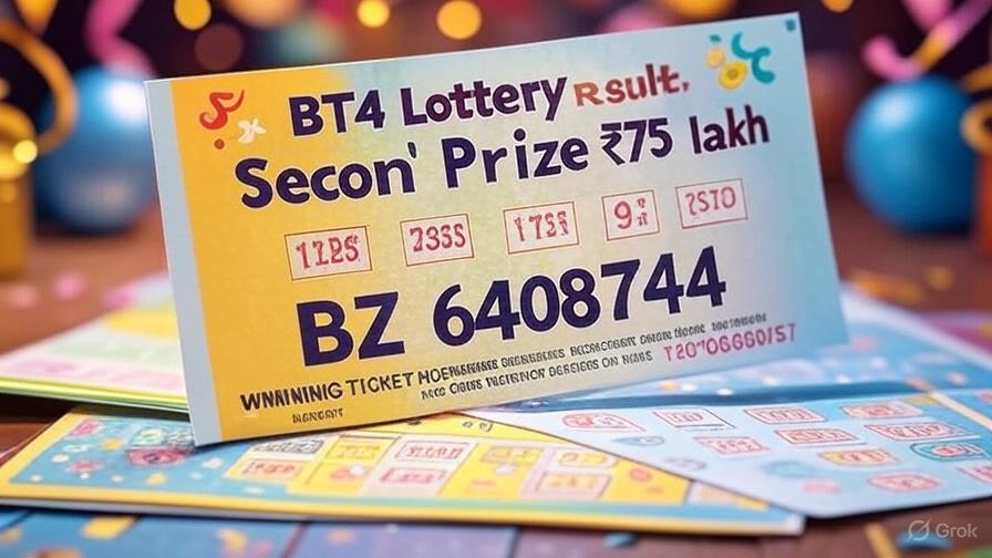 🎉 BT4 लॉटरी परिणाम ₹75 लाख का दूसरा पुरस्कार BZ 640874 को