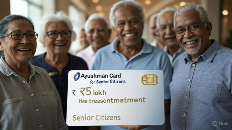 🏥 Ayushman Card for Senior Citizens 70+ उम्र वालों को ₹5 लाख मुफ्त इलाज